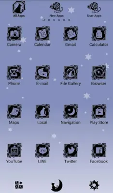 Gothic-Starry Sky, Black Cat- android App screenshot 1